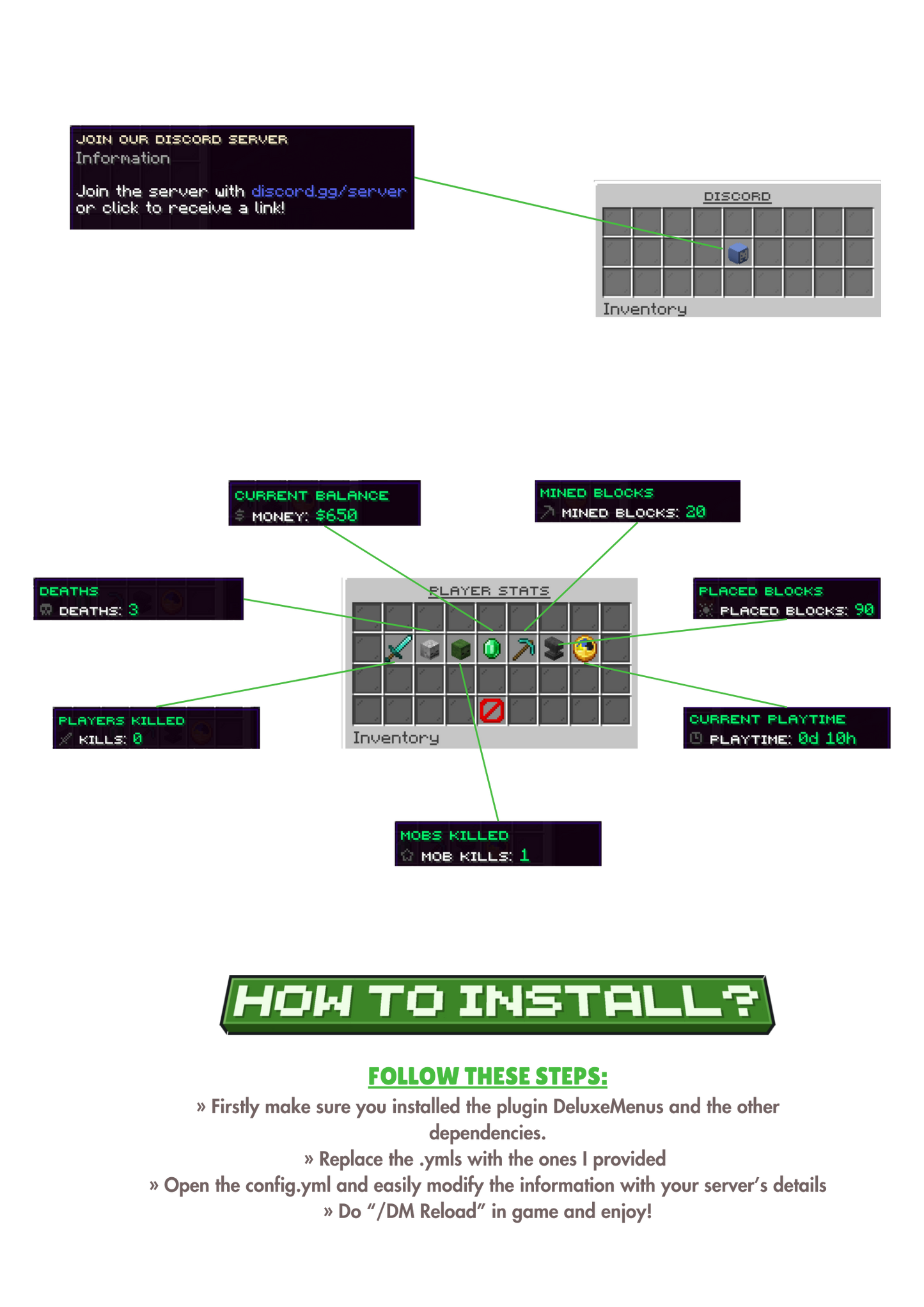 DeluxeMenus | 4 in 1 Pack | Fancy GUIs