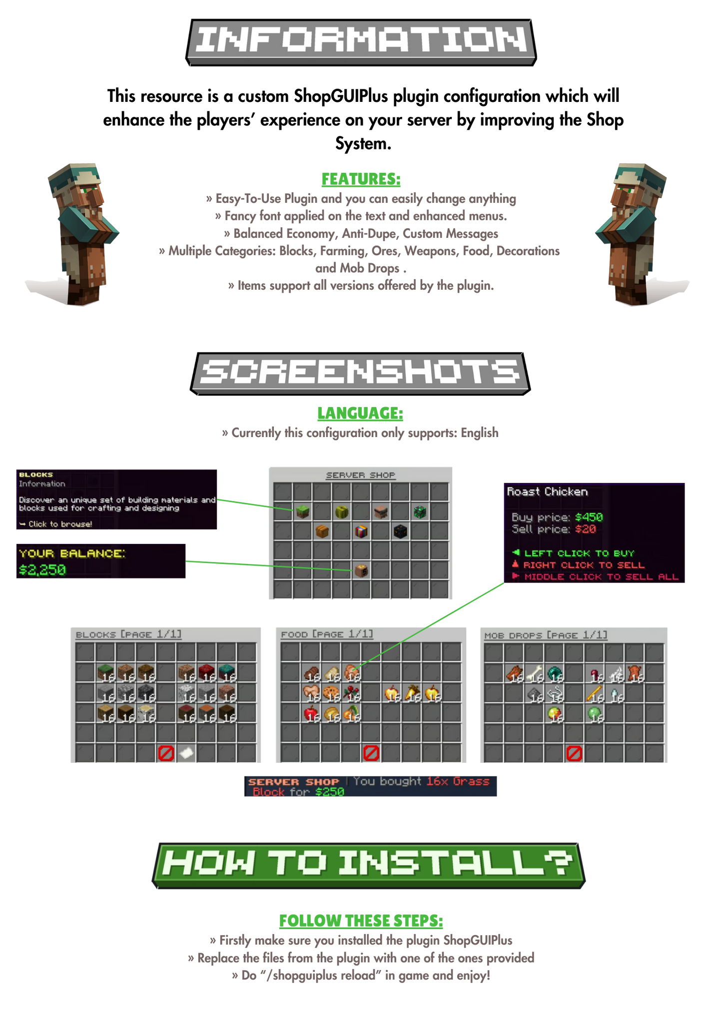 ShopGUIPlus | Plugin Configuration